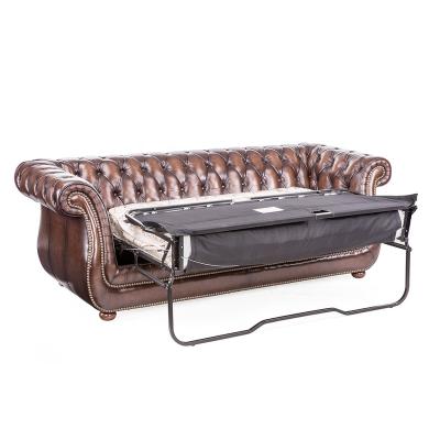 China Reclining High Quality Vintage Leather Chesterfield Style Sofa Bed Furniture , Sofa Bed for sale