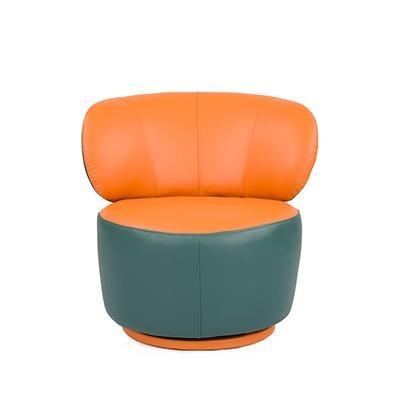 China Modern Nordic Soft Bed Lounge Swivel Chair Designed Living Room Furniture Hotel Leather Armchair Luxury Simple Velvet Fabric Sofa Chair for sale