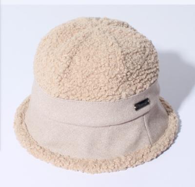 China COMMON Fuzzy Logo Custom Women Fisning Hat Cotton Fabric Bucket Hat for sale