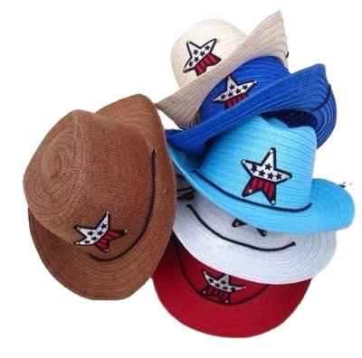 China Cheap Character Children Party Star Kids Felted Hat Paper Straw Hat for sale