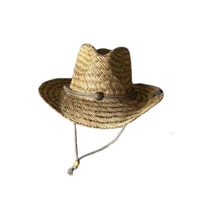 China Image Men's Women's Natural Cavity Straw Cowboy Hat 	Character Cowboy Hat for sale