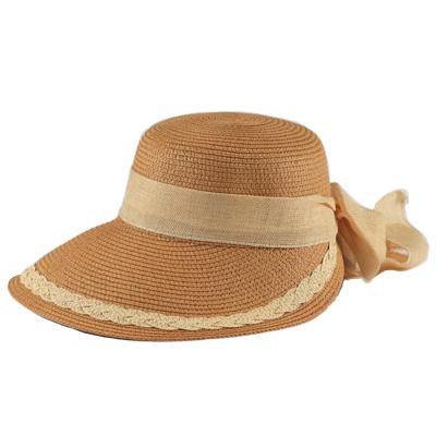 China Wholesale Character Women Fashion Mid Moon Paper Soft Straw Hat for sale