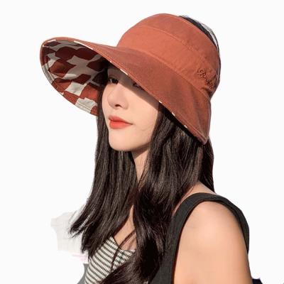 China Rbelse Eco-friendly Sports Roll Up Sun Visors For Women UV Protection Wide Brim Summer Beach Sun Visor Foldable Hats for sale