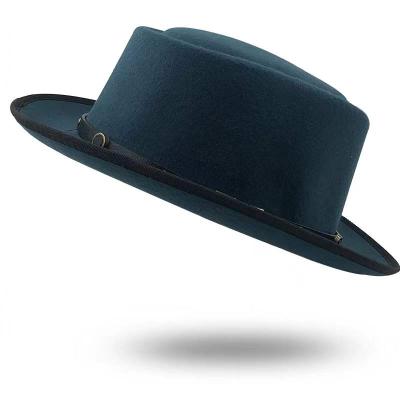 China Picture Wool Felt Cotton Jazz Felted Hat Polyester Felted Hat Fan Hats Male Top Wide Brim Felted Hat for sale