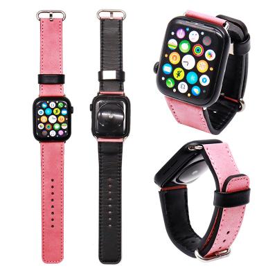 China New DIY Design Colorful High Quality Wide Strap Wrist Watch Strap Sublimation Leather Luxury Watch Bands for sale