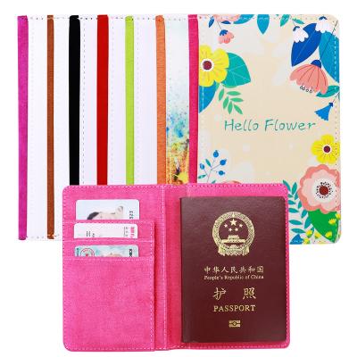 China Sublimation Masks Logo Pu Wallet Passport Holder Custom Multiple Function Sublimation Masks Leather Passport Cover for sale