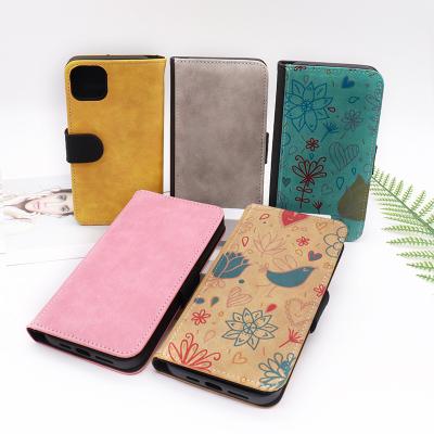 China Blanks Waterproof Shockproof Sublimation PU Wallet Leather Cross - Body Bag Flip Phone Cases For Iphone 14 for sale