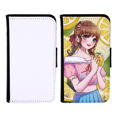 China Personality Shockproof Sublimation Card Slot Wallet Blank Pu Leather Flip Cover Phone Case For Iphone 13 12 11 for sale