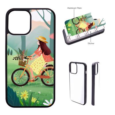 China Wholesale 2D Shockproof Aluminum Flat Sublimation General Rupaul Luxury Luxury Empty Mobile Phone Cases TPU For 8 Iphone for sale