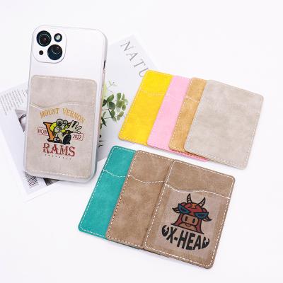 China Fashion Waterproof Sublimation PU Leather 3M Cell Phone Case Wallet Pocket Credit Card Holder Sticker for sale