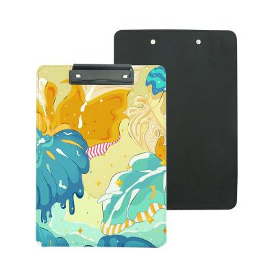 China DIY Phone Case Sublimation File Folders Blank Custom Logo A4 A5 PU Sublimation Leather Clipboard for sale