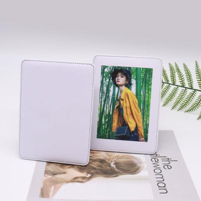 China Customized new fashionable high quality 18*22cm vintage sublimation blank PU leather led photo frames for sale