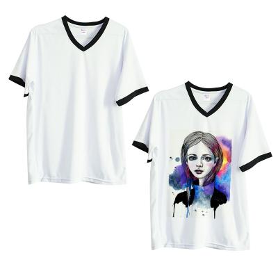 China Digital Printing Wholesale Good Quality Short Sleeve Women Sublimation Printing Custom Logo Printed T-shirt for sale