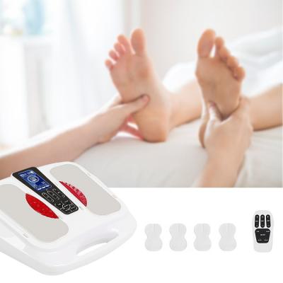 China Foot as seen on TV Newest Electric Pulse Foot Massager Heated Reflexology Chinese Heating EMS Foot Massager for sale