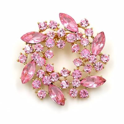 China Wedding Pins High Quality WeimanJewelry Crystal Rhinestones Flower Garland Brooch Decoration For Women or Wedding for sale