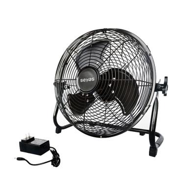 China Protable All Metal Dorm Desk Fan With Lithium Battery for sale