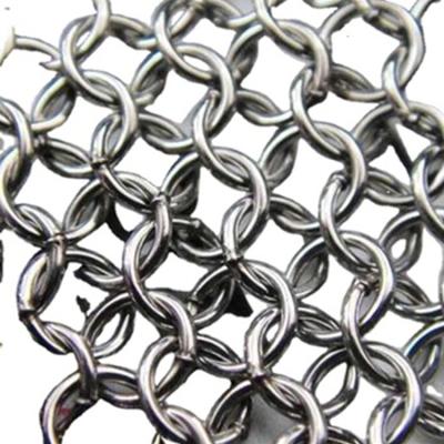 China Hot Sale High Quality Plain Weave Chainmail Ring Mesh/Ring Mesh Curtain Scrubber Stainless Steel for sale