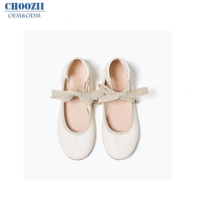 China Girls Anti-slippery Mary Jane Shoes Kids Shoes Bowtie Straps Dress Shoes White from Choozii Guangzhou manufacturer for sale