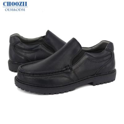 China Wholesale Anti-slippery Made In China Kids Boys Black Leather Children School Shoes for sale