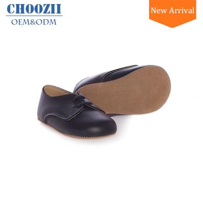 China Baby Shoes Anti-Slippery Leather Soft Sole Oxford Prewalker Shoes In Baby Shoes for sale