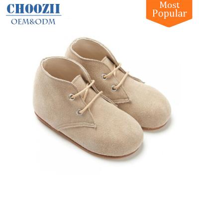 China ARCH SUPPORT Custom Manufacturer Winter Unisex Kids Suede Leather Baby Boots Beige Shoes for sale