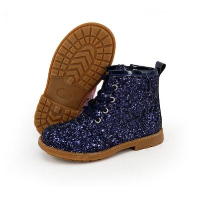 China Latest Manufacture Fashion OEM Girls Anti-slippery Glitter Ankle Boots Children Guangzhou for sale