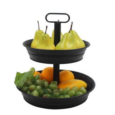 China 2 Eco-Friendly Dessert Tray Cake Stands Cupcake Holder Tiered Stand For Decor for sale