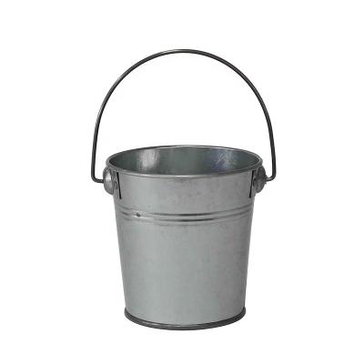 China Sustainable Custom Logo Galvanized Metal Printed Small Pail for sale