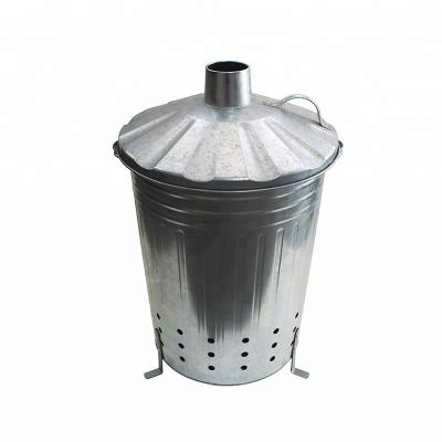 China Household Factory Garden Wholesale 75L Metal (Solid Waste) Galvanized Incinerator for sale