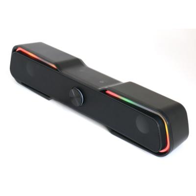 China Mobile Phone RGB Light Sounbar For Laptop Desktop PC 2.0 BT Computer Speakers USB Powered for sale