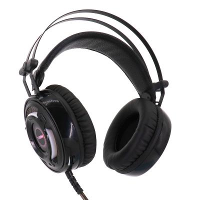 China OEM Good Quality Factory Directly RGB Back Headband USB Light Wired Earphone Head-Mounted Gamer Headset for sale