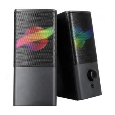 China Cell Phone Stereo And Bass Computer Speaker With Headphone Jack Private Mold 2.0 RGB Gaming Speaker for sale