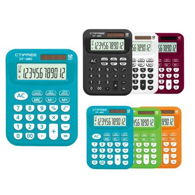 China Mini Calculator Small Calculators Pocket Dual Size 12 Digit LCD Display Battery Solar Power Mini Desktop Calculator for Home Office Business for sale