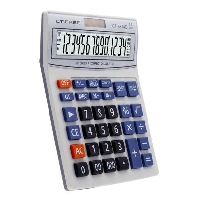 China Universal Purpose Digital Calculator China Factory Electronic Calculator Manufacturers 14 Digits Show Flexible Freight 8814D Electric Calculator for sale