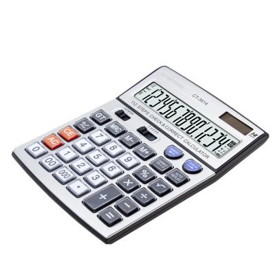 China General purpose calculator china factory electronics calculator 14 digits show 3614 frets flexible electric calculator for office school calculation for sale