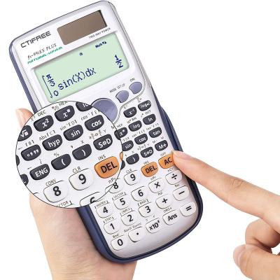 China Scientific Calculator 417 Function 2 Line LCD Display 10+2 Digits Display Solar Scientific Desktop Calculator For Beginner High School for sale