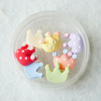 China 200Pcs/Bag Europe Flatback Resin Charms Cute Crown Sets For DIY Crafts Making Scrapbooking Embellishments for sale