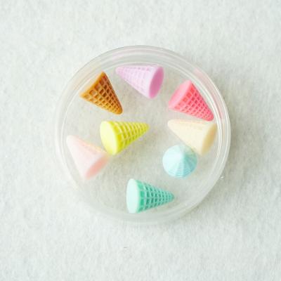 China 200Pcs/Bag Europe Resin Flat Back Charms Slime Ice Cream Cone For DIY Phone Case Scrapbooking Craft Decor for sale