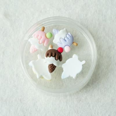 China 200Pcs/Bag Europe Resin Flat Back Charms Soft Ice Cream Mud For DIY Phone Case Scrapbooking Craft Decor for sale