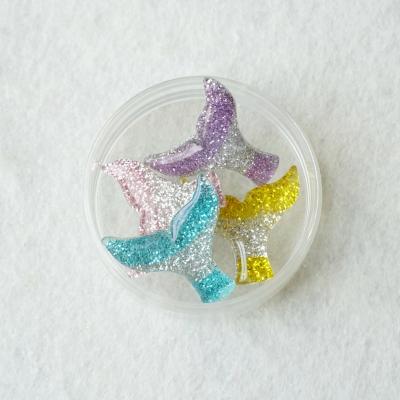 China 200Pcs/Bag Europe Mermaid Tail Mud Charms Flatback Resin For Ornament DIY Album Openers for sale