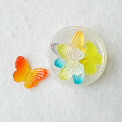 China Colorful Europe Butterfly Mud Flat Back Charms For Resin Jewelry Making Crafts DIY Scrapbooking Supplies for sale