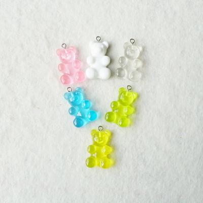 China 200Pcs/Bag Europe Resin Bear Pendant For Keychains Cute Necklace Charm Bracelet Accessories For DIY Craft for sale