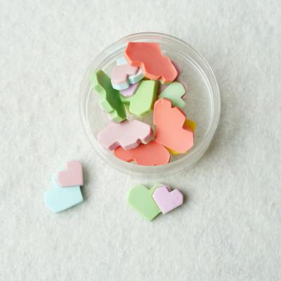 China 200Pcs/Bag Europe Valentine's Day Resin Flat Back Charms Heart For DIY Jewelry Crafts Supplies for sale