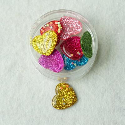 China 200Pcs/Bag Europe Heart Resin Cabochons Flat Back Embellishments For Craft Scrapbooking Jewelry Making for sale