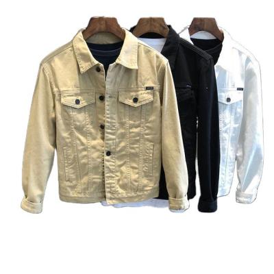 China Fashion Solid Color Mens Denim Jacket 2022 Breathable Spring Jean Jacket for sale