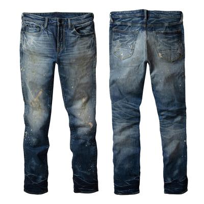 China Wholesale Authentic Men's Designer Denim OEM Jeans 2 Fancy Biker Fancy Biker WESTERN STREET White Bleach No Monkey Mark for sale