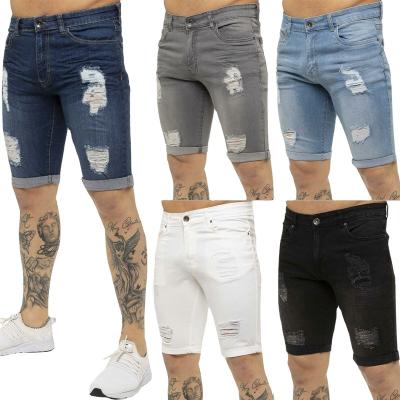 China Summer QUICK DRY high quality denim shorts male jeans men shorts skinny breathable pants young fit pants jeans the five for sale