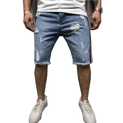 China New Breathable Men's Stretch Cropped Jeans Fashion Slim Fit Casual High Quality Elastic Denim Shorts Brand Summer Male Clothes for sale