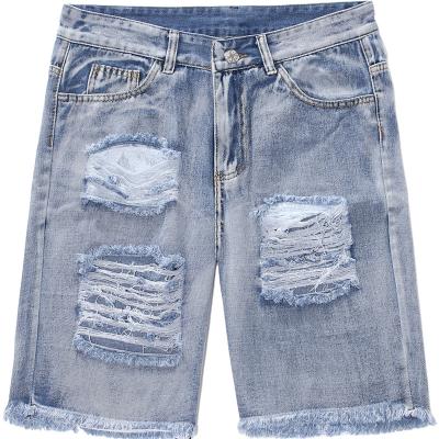 China Wholesale Mens Summer JUSTNEW QUICK DRY Vintage Denim Shorts Regular Gray Casual Style Fit Cargo Jean Shorts With Pocket for sale