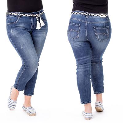 China Decorative waistband of viable mom jeans plus size women's jeans we are a high quality denim clothing jeans factory OEM manufacturer for sale